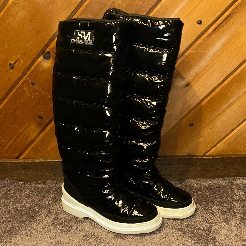 Sam Edelman Camora Waterproof Puffer Tall Black Boots - Picture 3 of 11